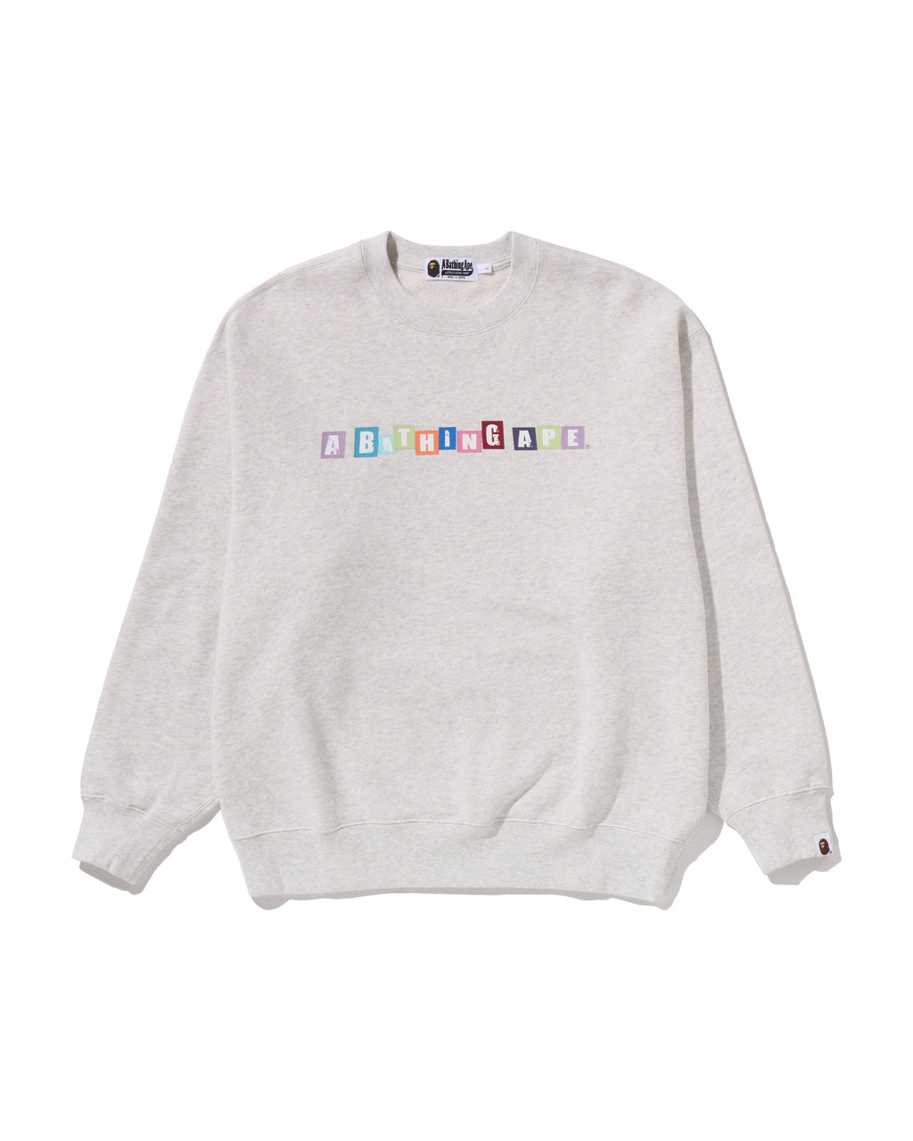 Bathing Ape Logo Relaxed Fit Crewneck Sweatshirt