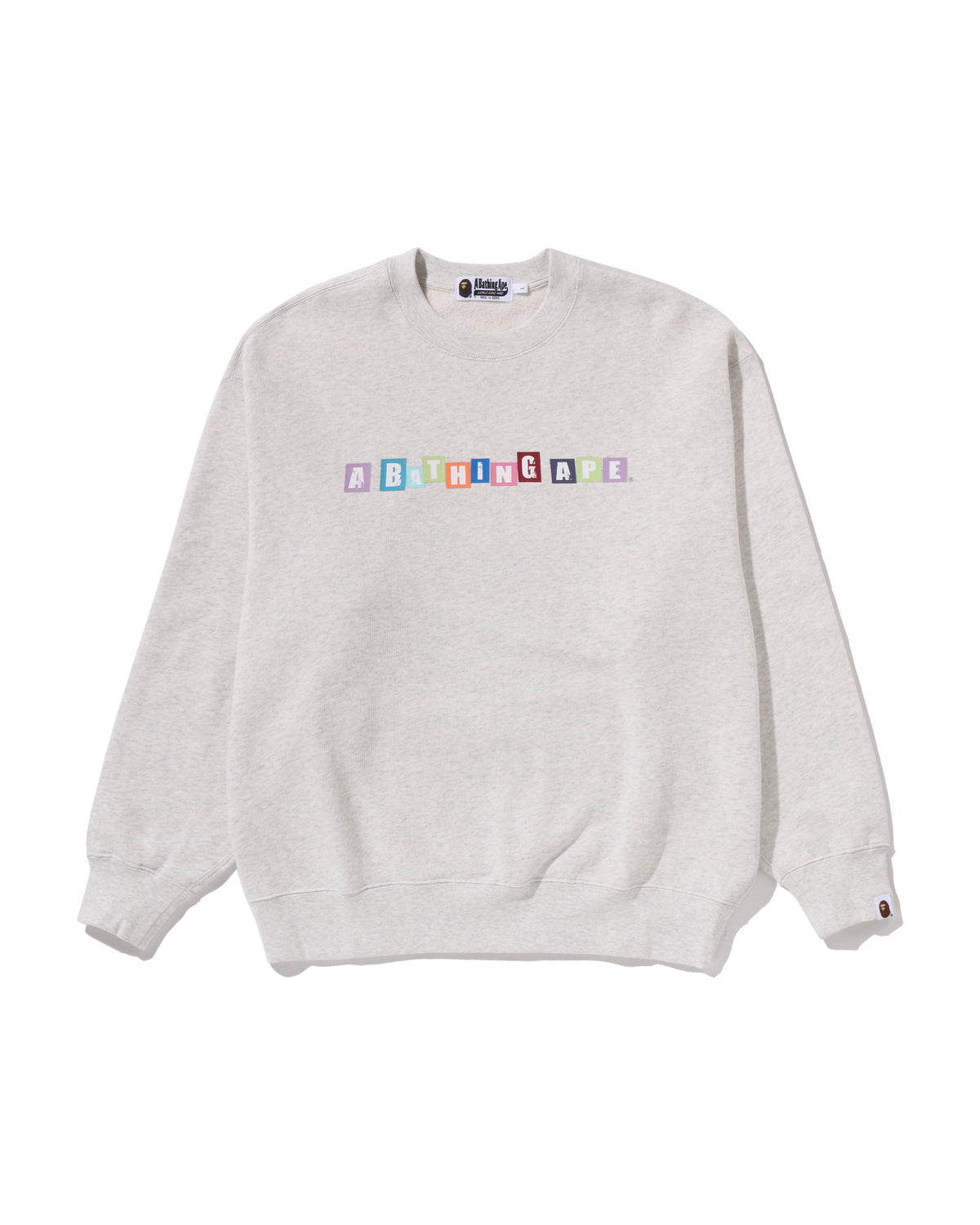 Bathing Ape Logo Relaxed Fit Crewneck Sweatshirt