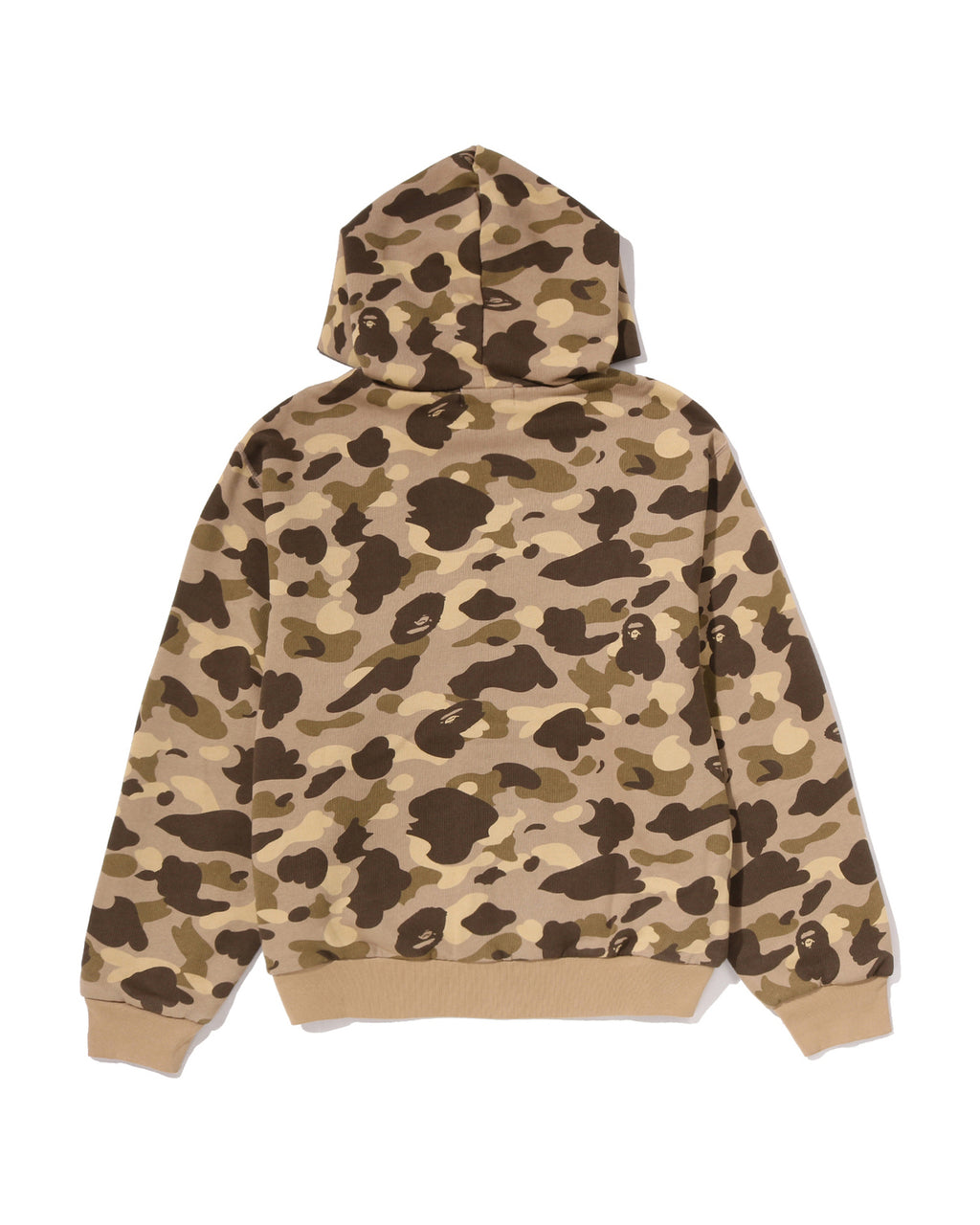 Color Camo Heavy Washed Cropped Fit Zip Hoodie