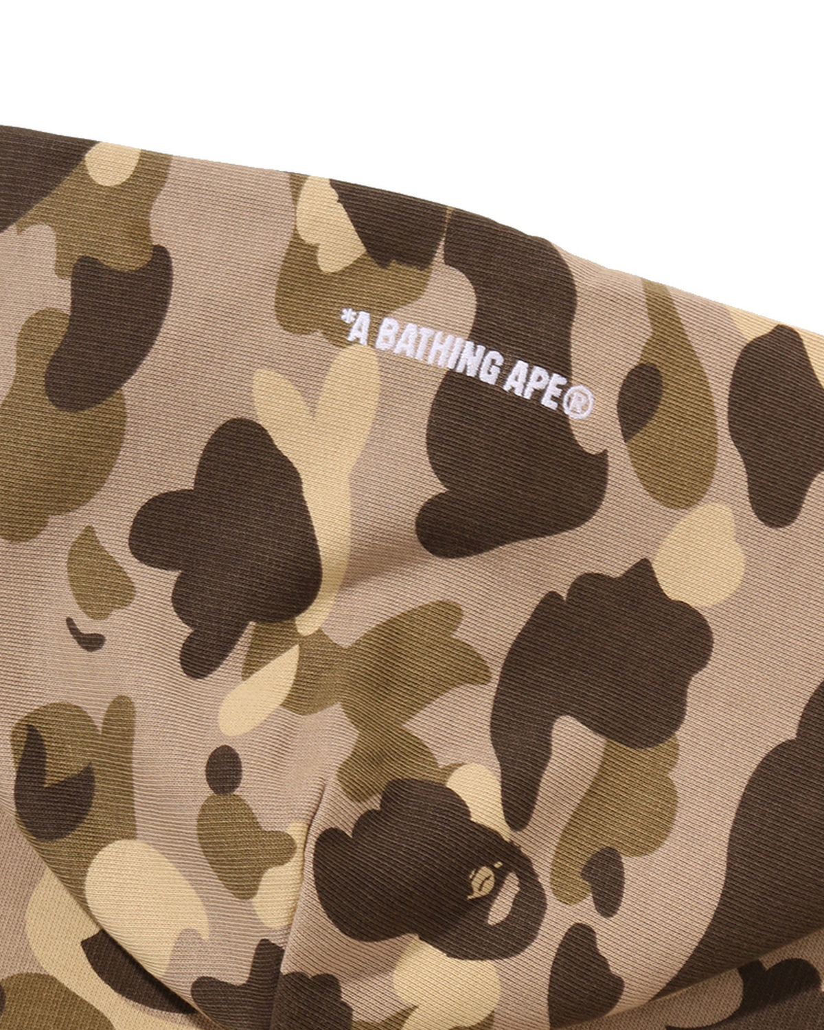 Color Camo Heavy Washed Cropped Fit Zip Hoodie