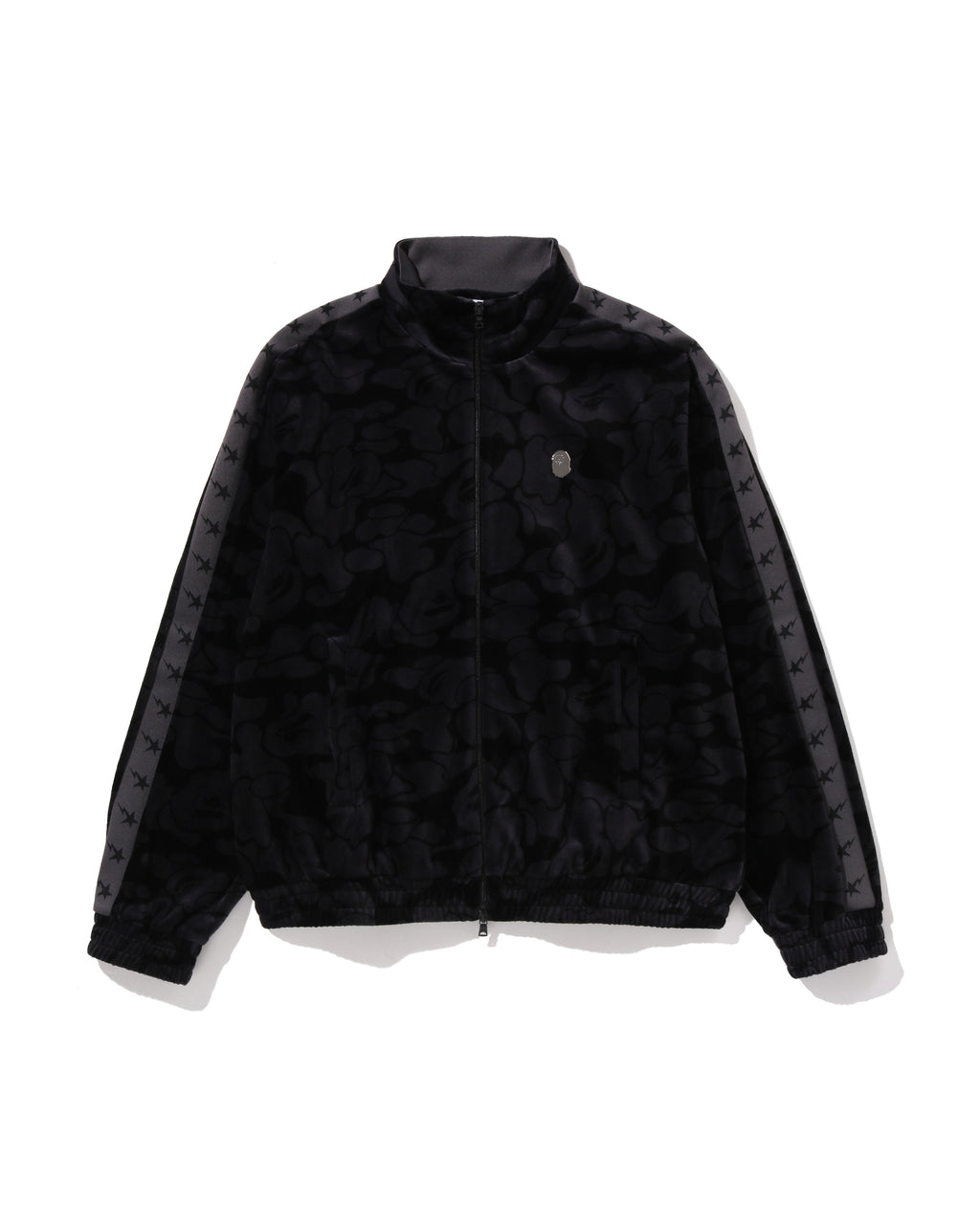 Solid Camo Velour Metal One Point Relaxed Fit Track Jacket