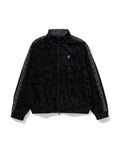 Solid Camo Velour Metal One Point Relaxed Fit Track Jacket