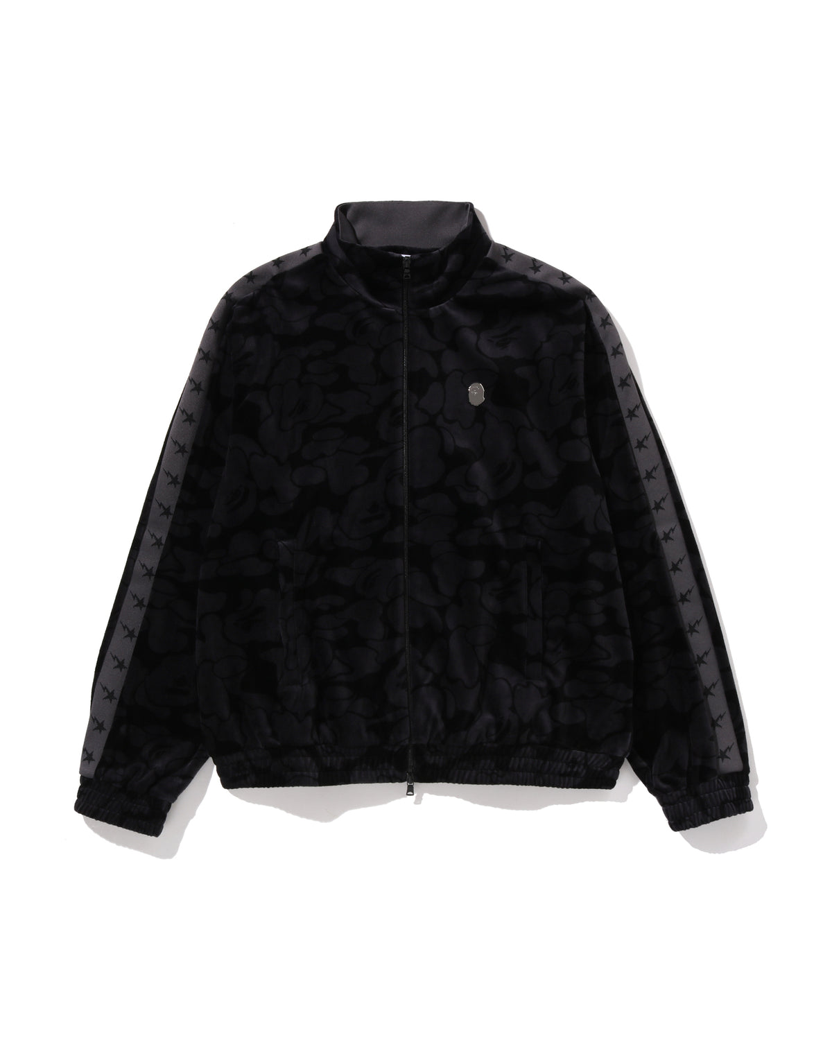Solid Camo Velour Metal One Point Relaxed Fit Track Jacket