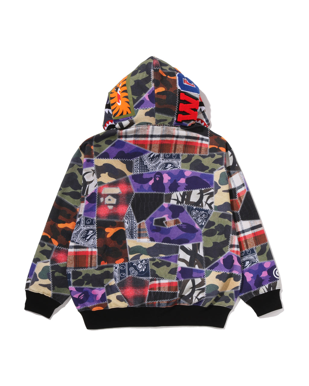 Crazy Patch Shark Full Zip Hoodie