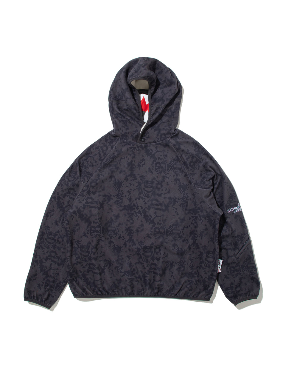 BAPE By Kazuki Kuraishi Pixelate Camo Shark Relaxed Fit Hoodie