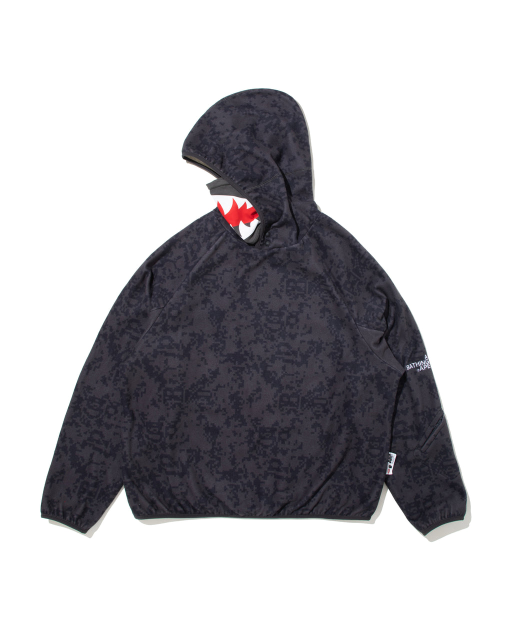 BAPE By Kazuki Kuraishi Pixelate Camo Shark Relaxed Fit Hoodie