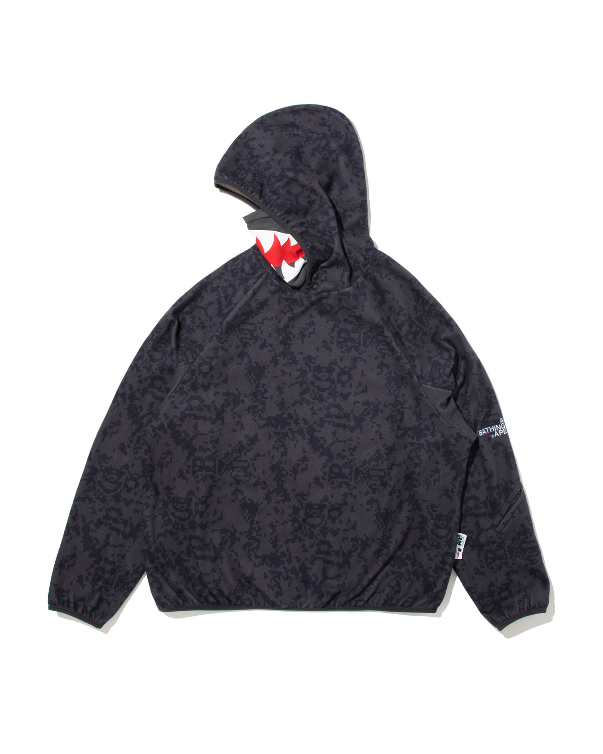 BAPE By Kazuki Kuraishi Pixelate Camo Shark Relaxed Fit Hoodie