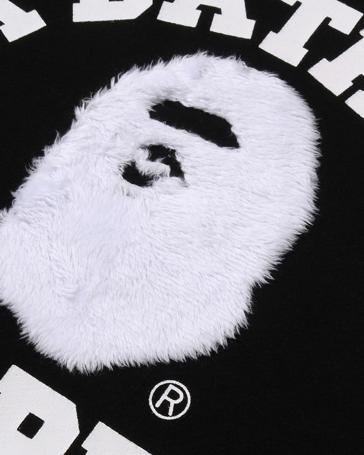 College Fur Patch Crewneck Sweatshirt