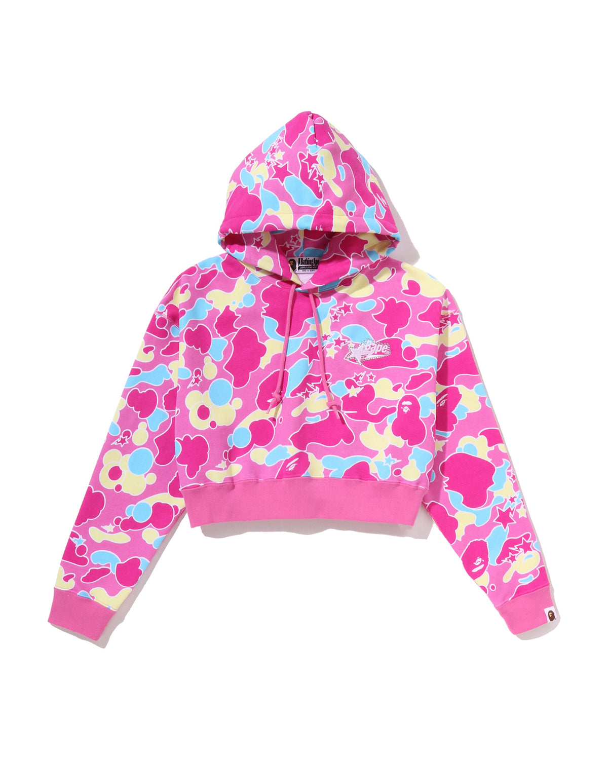 STA Camo Bape STA Logo Cropped Pullover Hoddie
