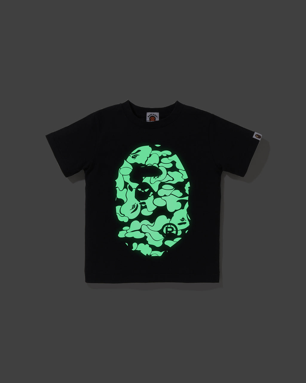 Kids Glow in the Dark Camo Big Ape Head Tee