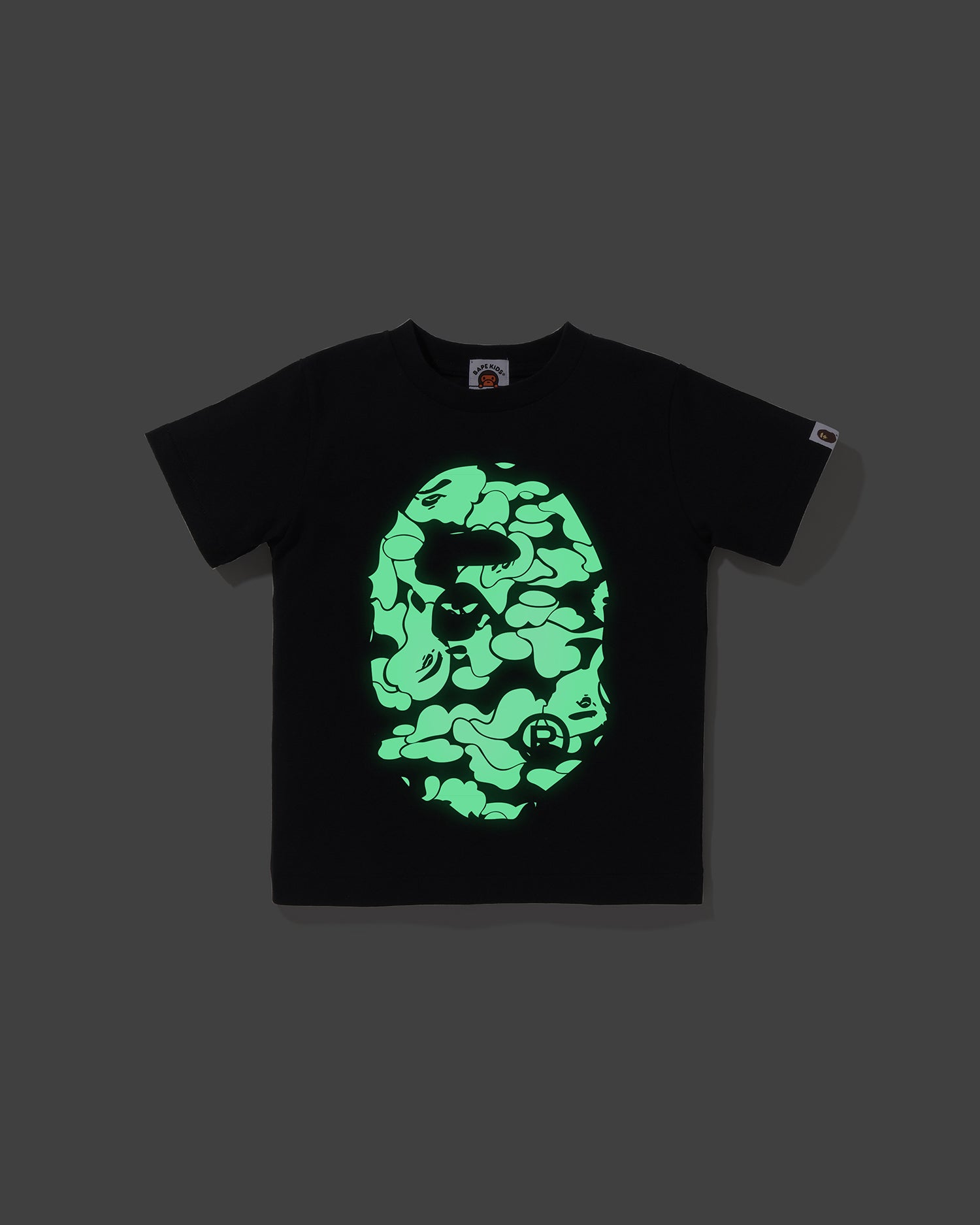 Kids Glow in the Dark Camo Big Ape Head Tee