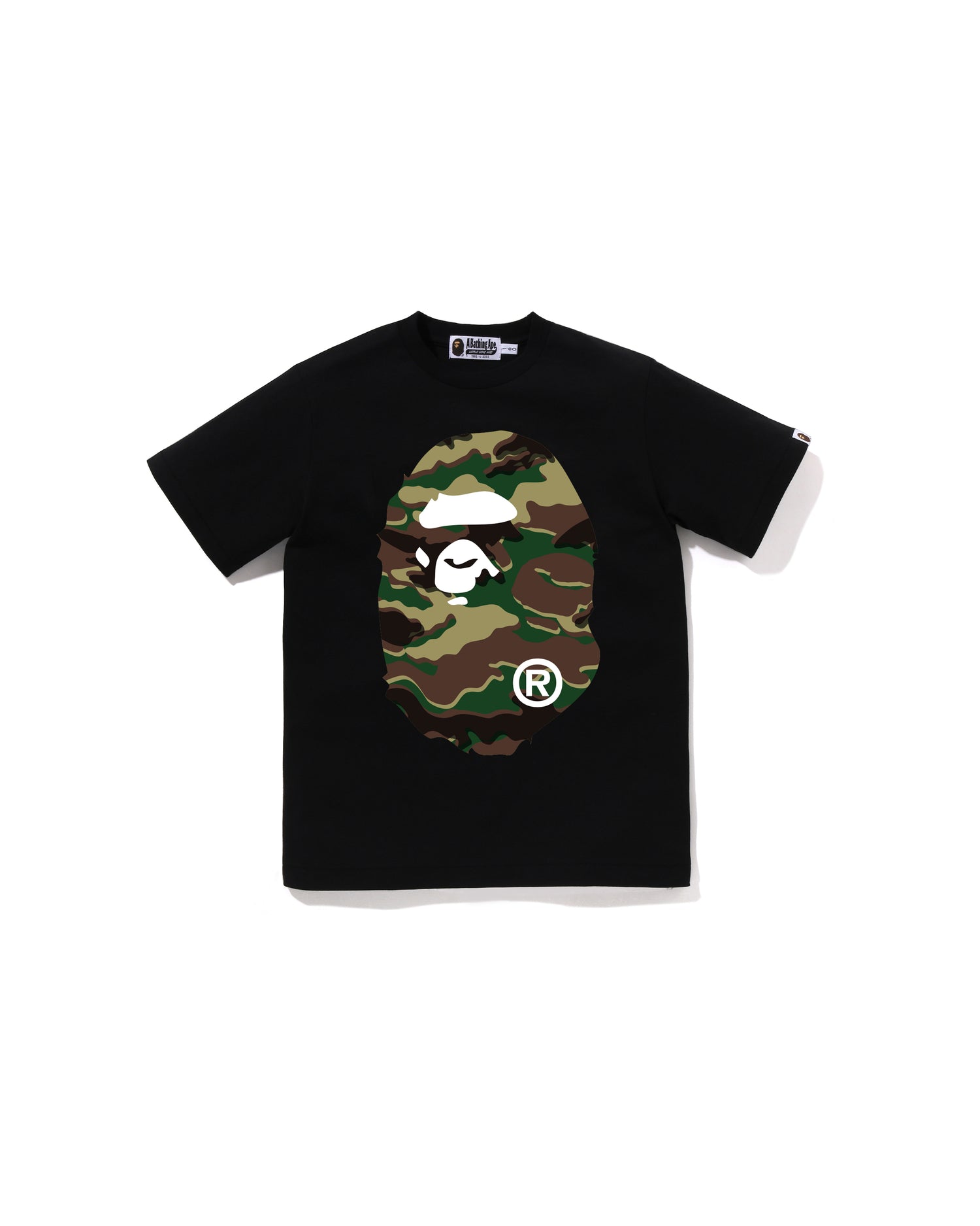 Kids Glitch Woodland Camo Big Ape Head Tee Jr