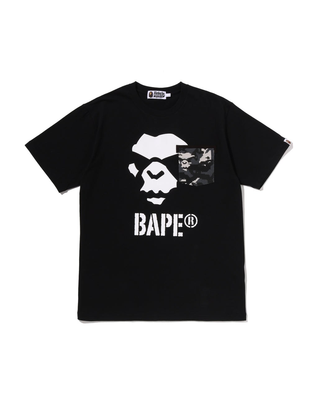 Multi Pixel Camo Mad Ape Face Pocket Tee