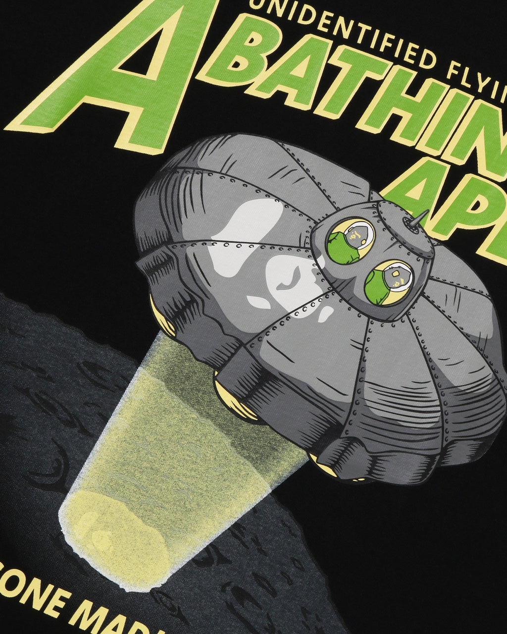 Ape Head Ufo on Moon Tee