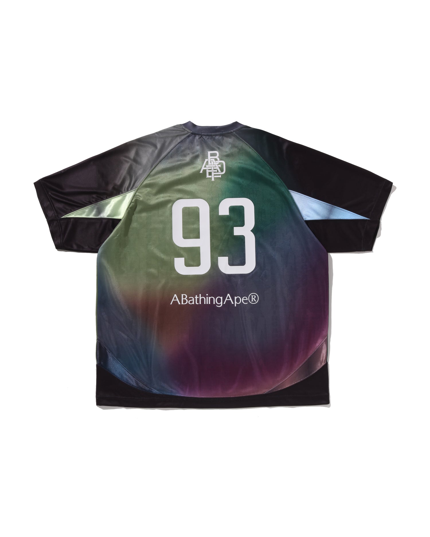 Tie Dye STA Stripe Pattern Relaxed Fit Football Jersey Tee