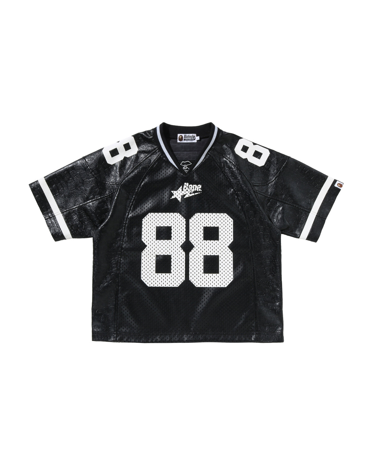 Pu Leather Cropped Fit Football Jesey