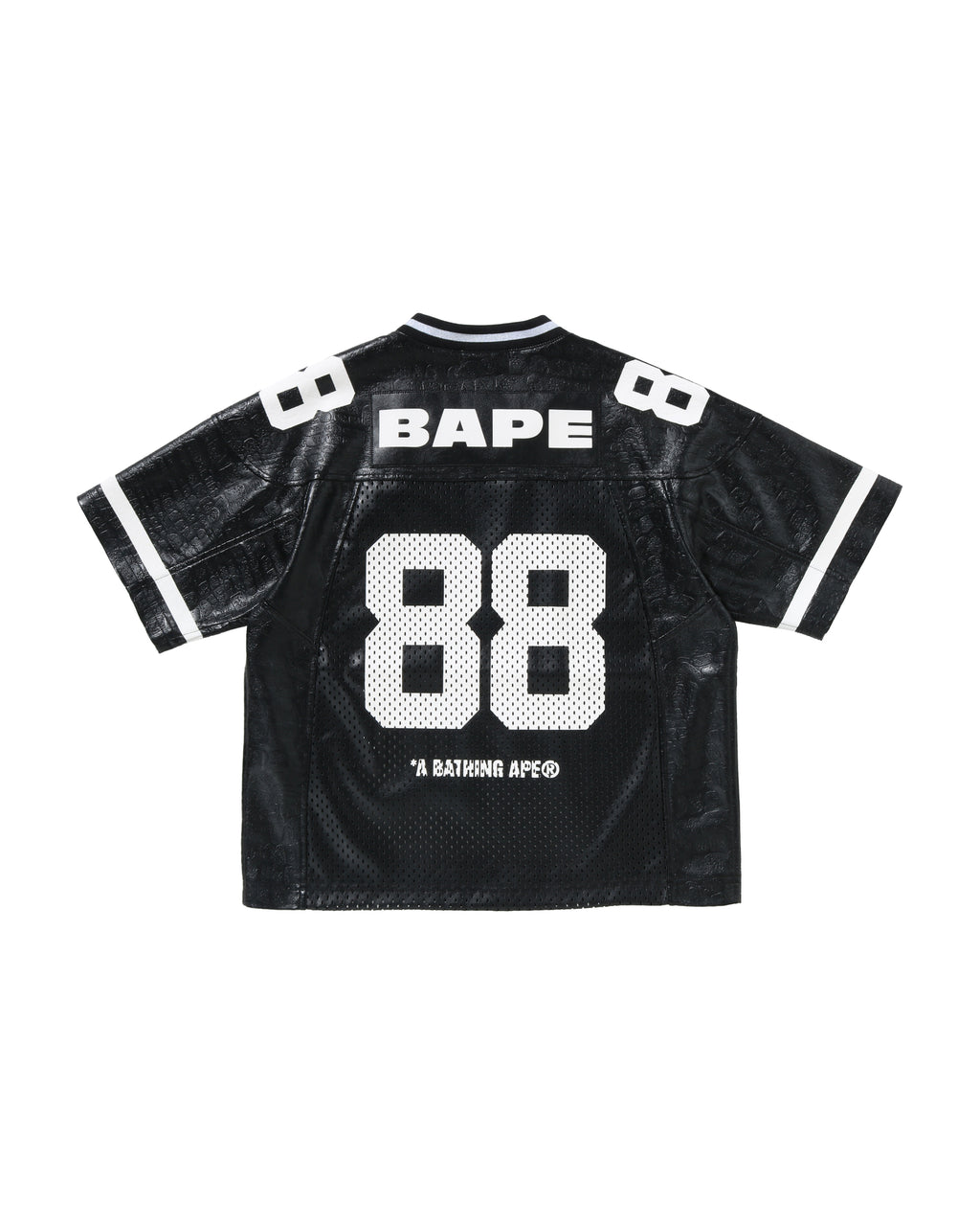 Pu Leather Cropped Fit Football Jesey