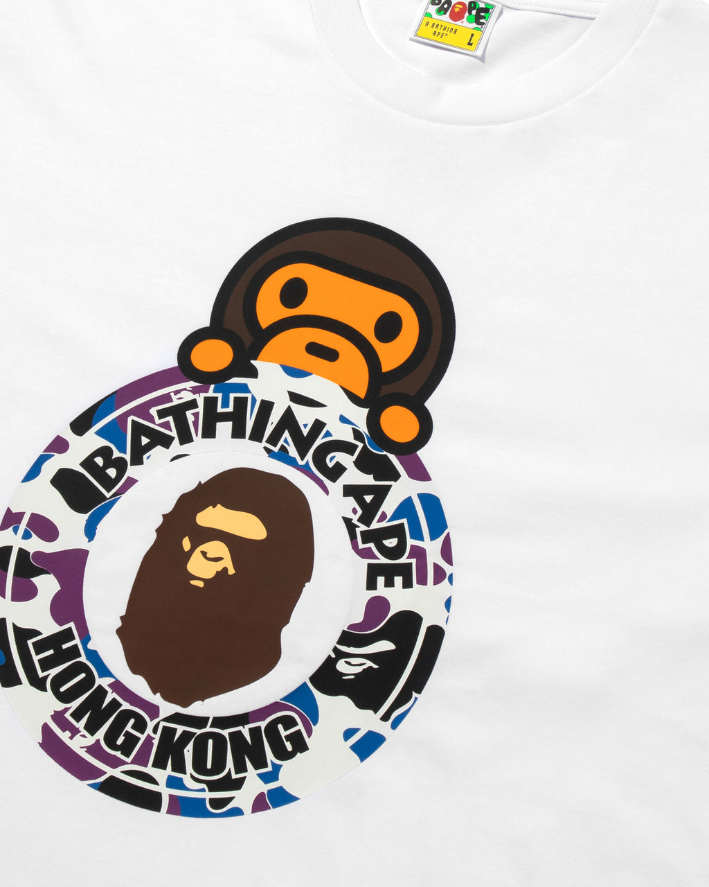 BAPE HK 20th Anniv Baby Milo Camo Busy Works Relaxed Fit Tee