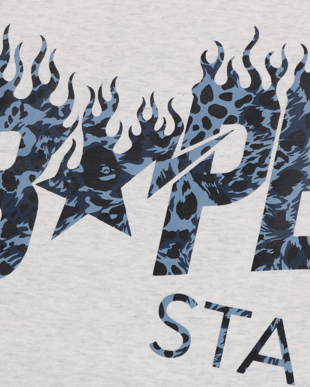 Wild Leopard Pattern BAPE STA Logo Relaxed Fit Tee