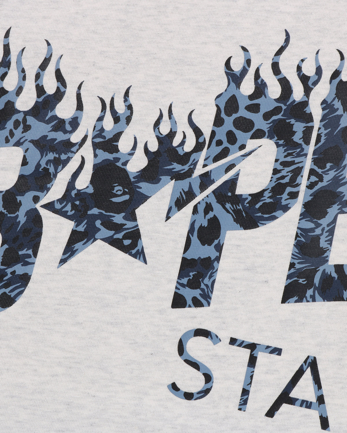 Wild Leopard Pattern BAPE STA Logo Relaxed Fit Tee