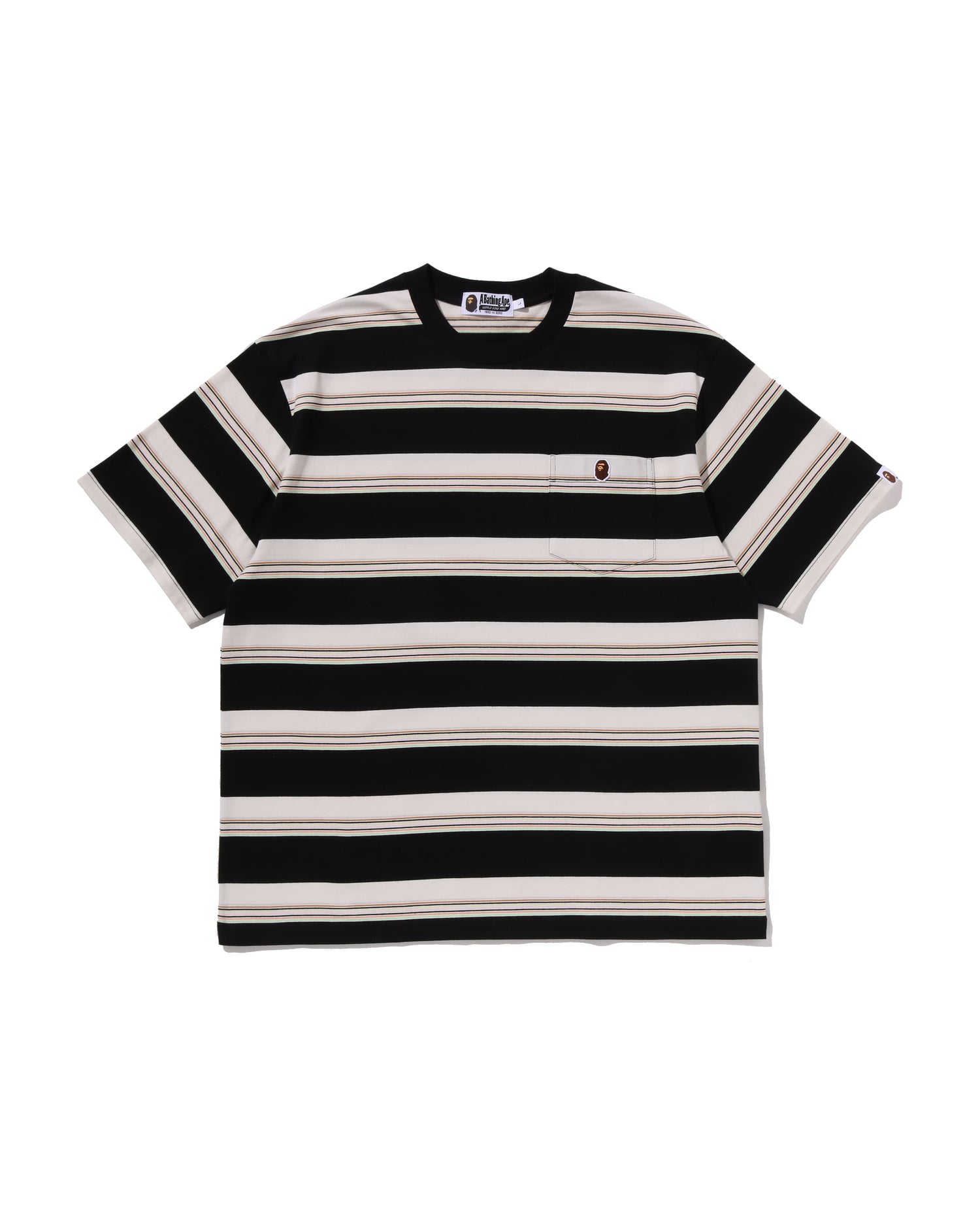 Stripe One Point Relaxed Fit Pocket Tee