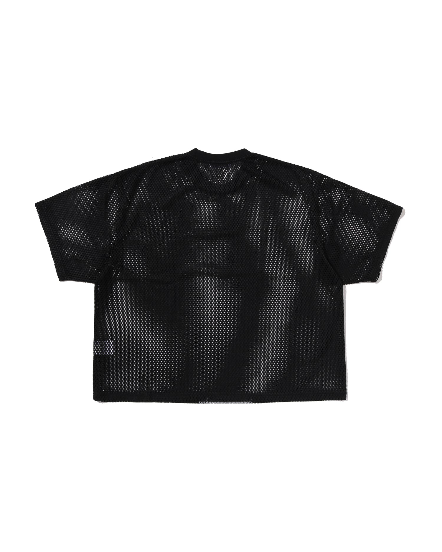 Water Print Ape Head Mesh Relaxed Fit Tee
