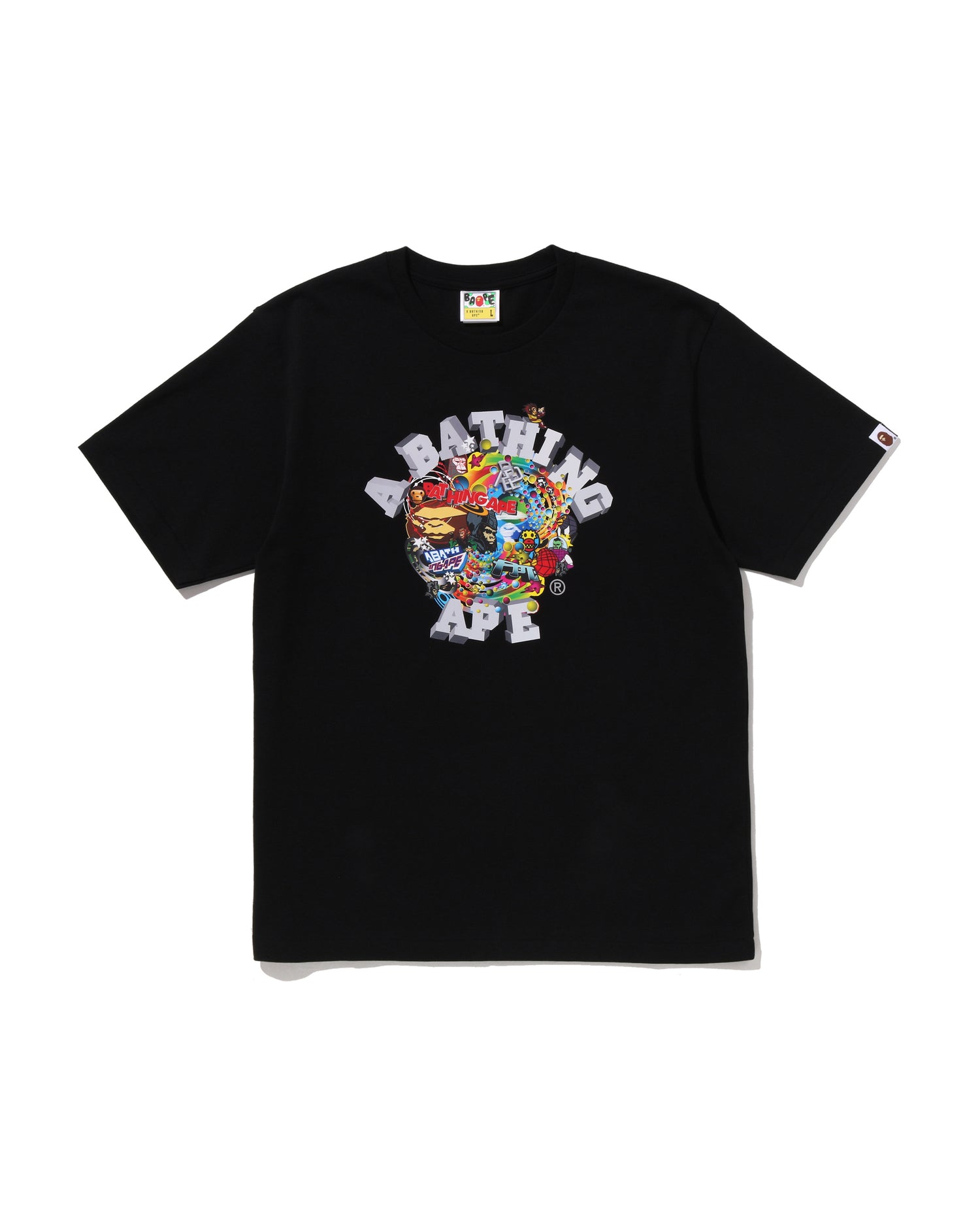 Colorful 3D Graphic College Tee