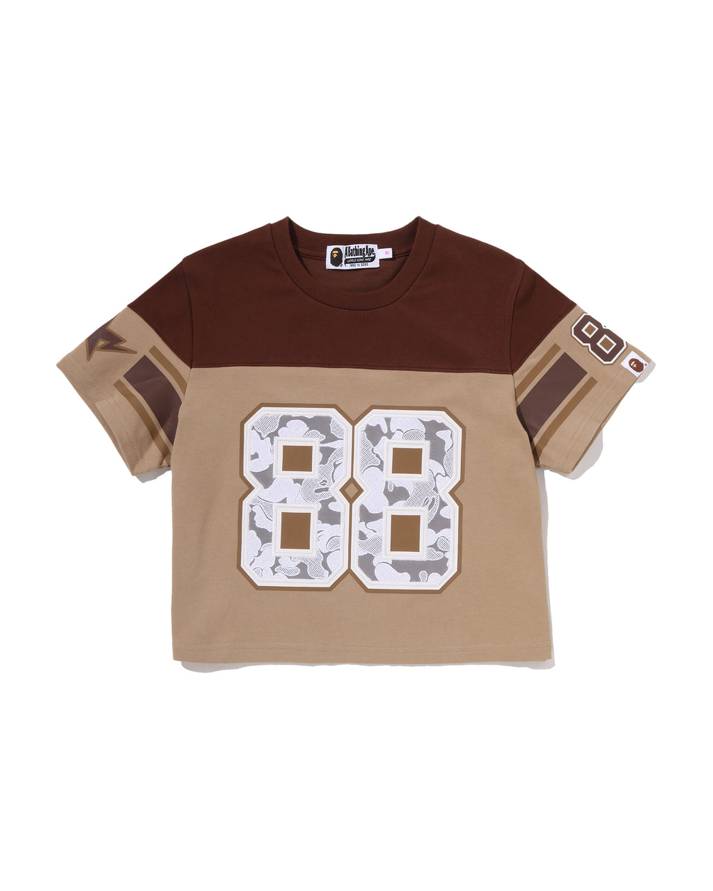 Multi Logo Football Boxy Cropped Tee