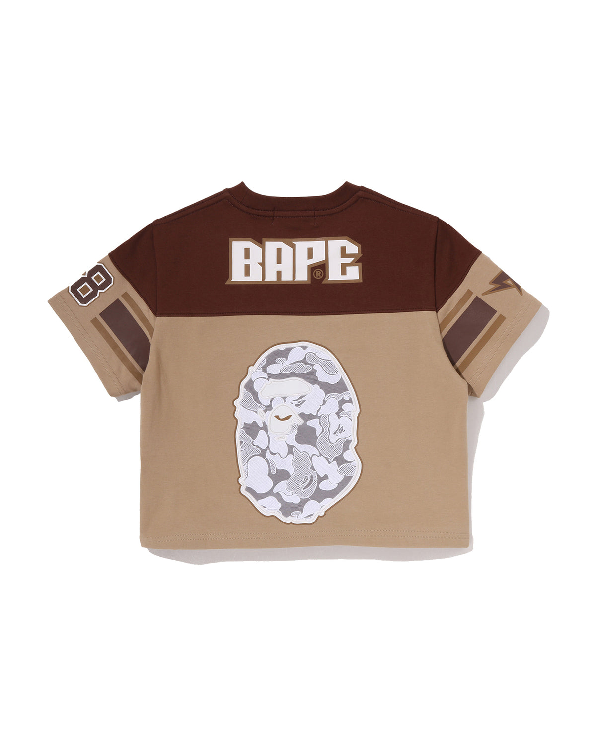 Multi Logo Football Boxy Cropped Tee