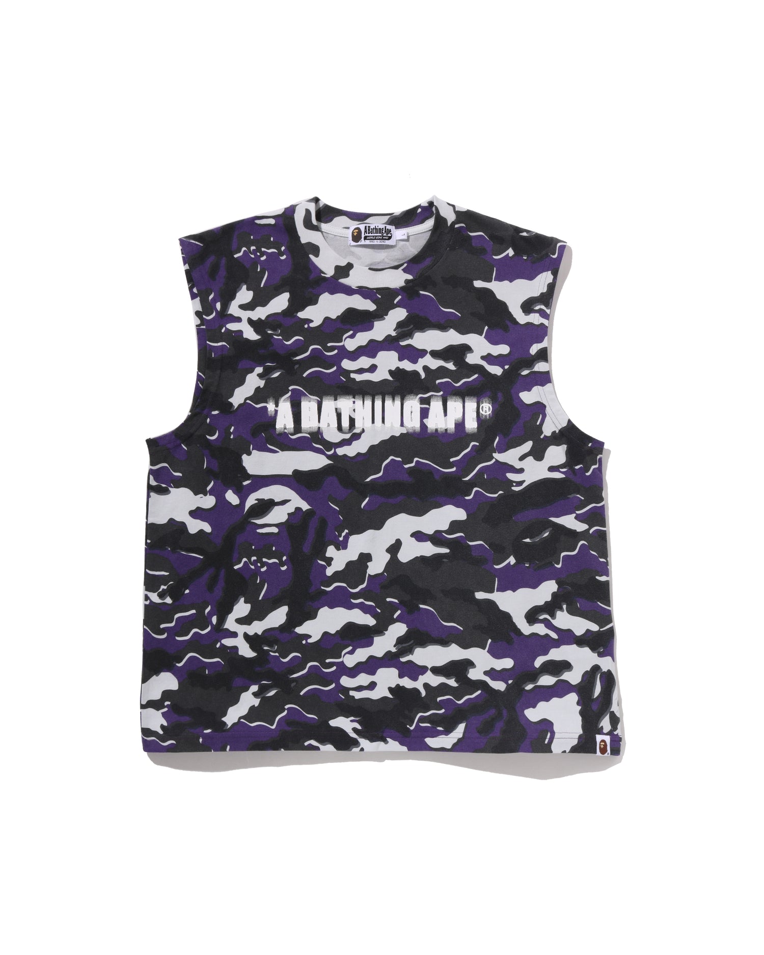 Glitch Woodland Camo Heavy Wash Bathing Ape Cropped Fit Tank