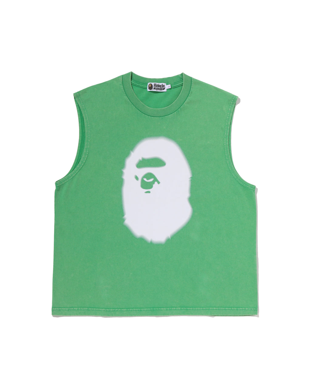 Heavy Wash Ape Head Cropped Fit Tank Top