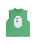 Heavy Wash Ape Head Cropped Fit Tank Top
