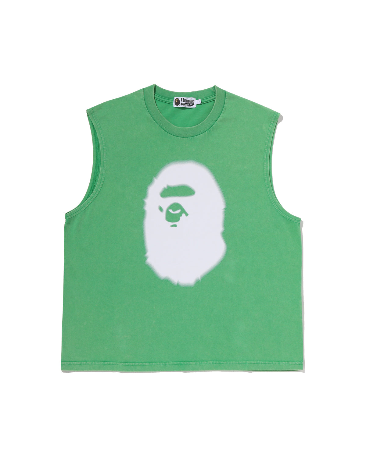 Heavy Wash Ape Head Cropped Fit Tank Top