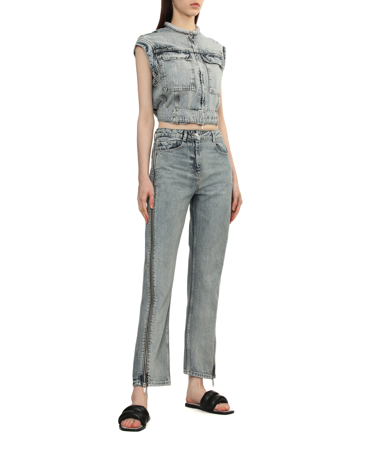 Zip hem jeans