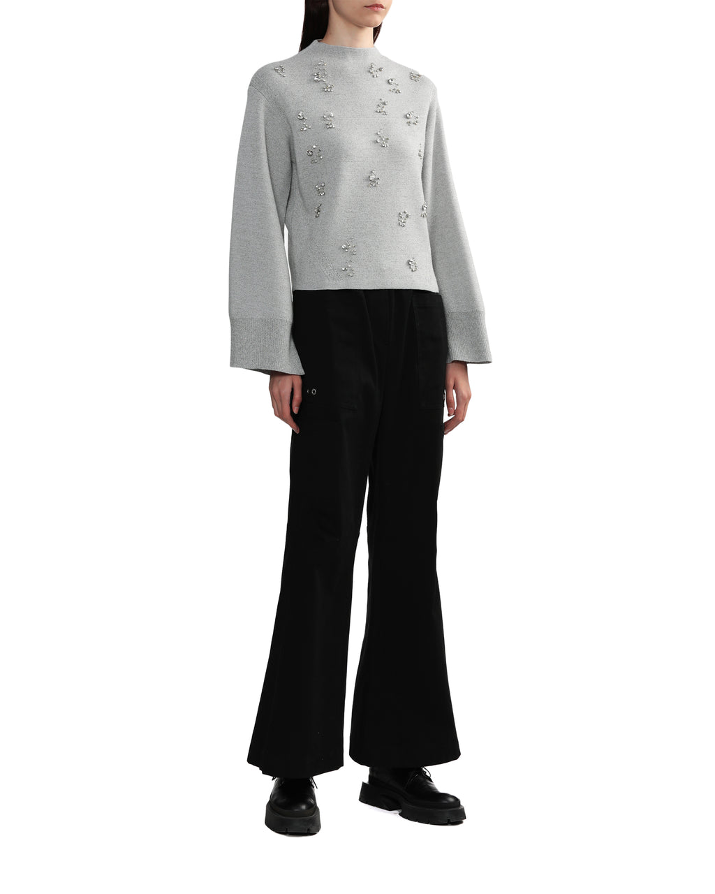 Embellished wool jumper
