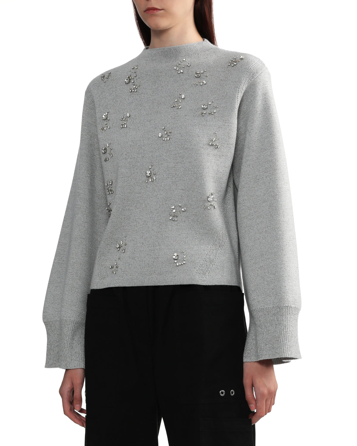 Embellished wool jumper