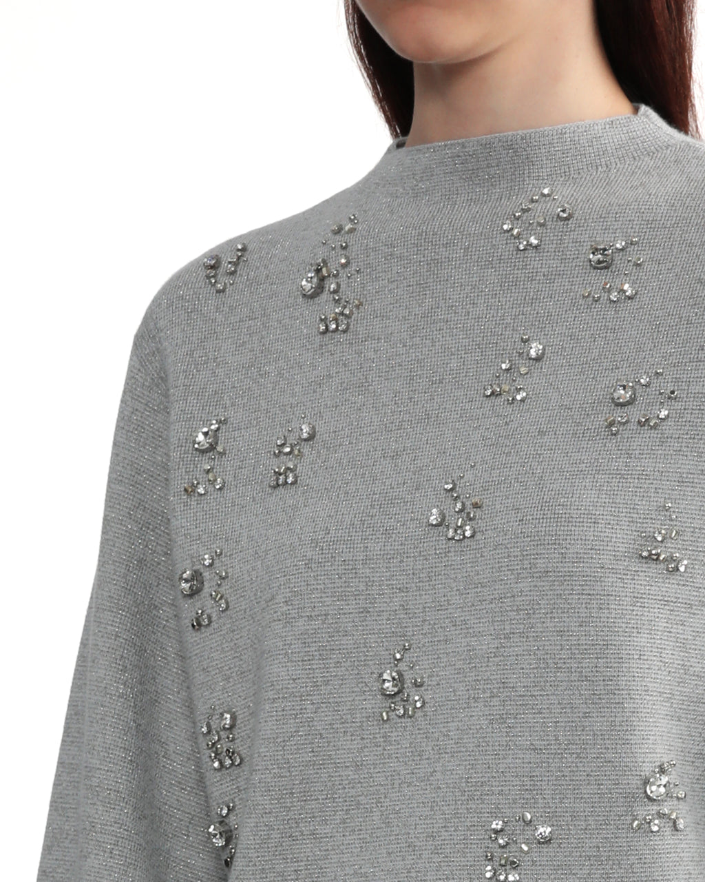 Embellished wool jumper