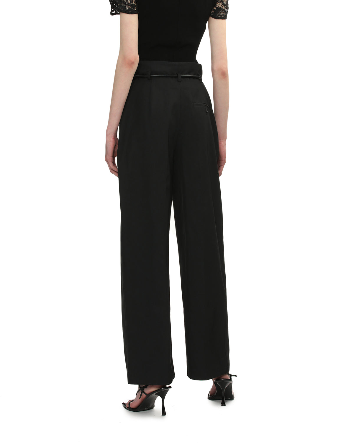 Wide leg origami pants