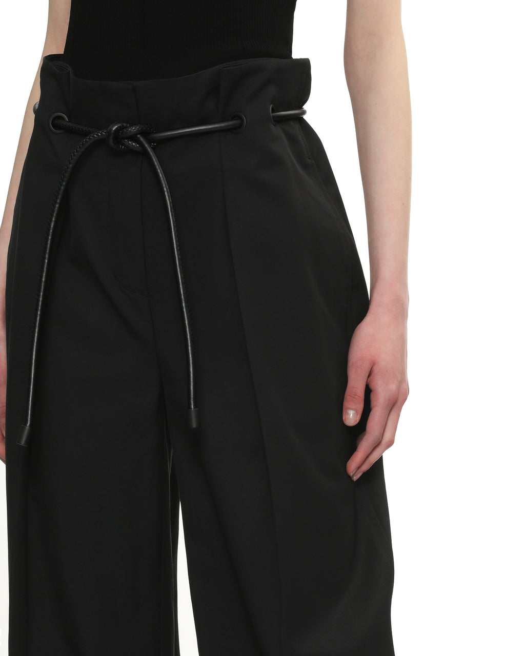 Wide leg origami pants