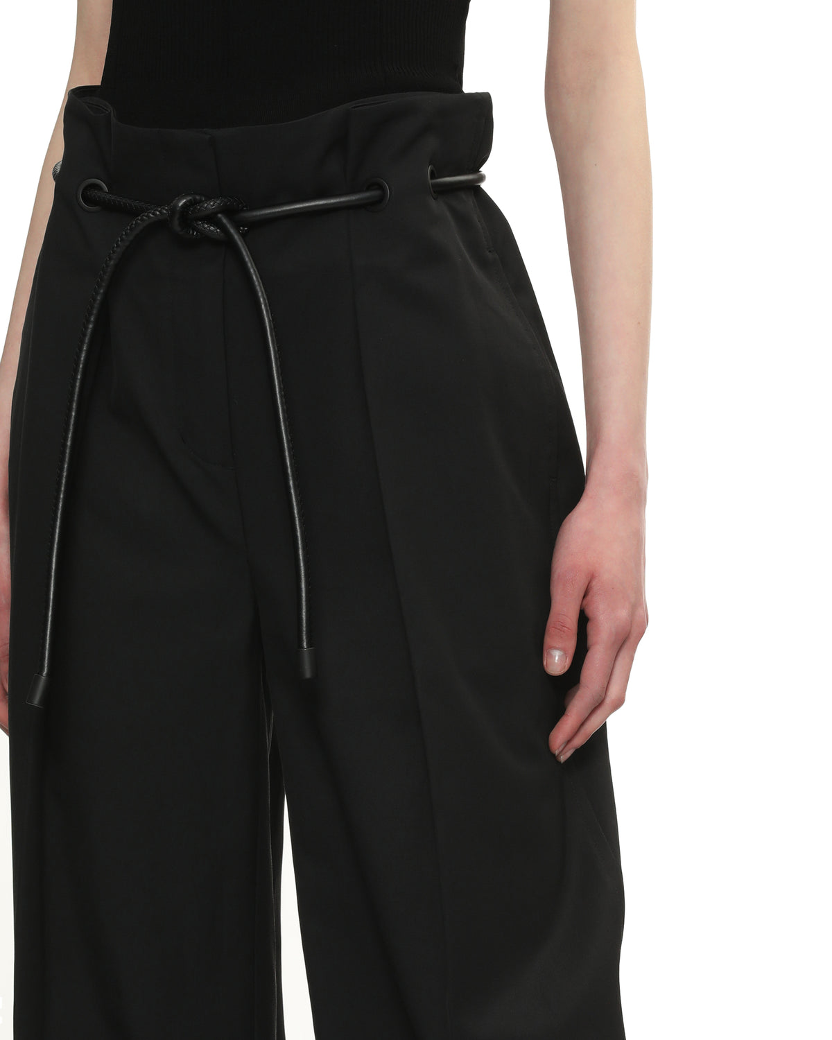Wide leg origami pants