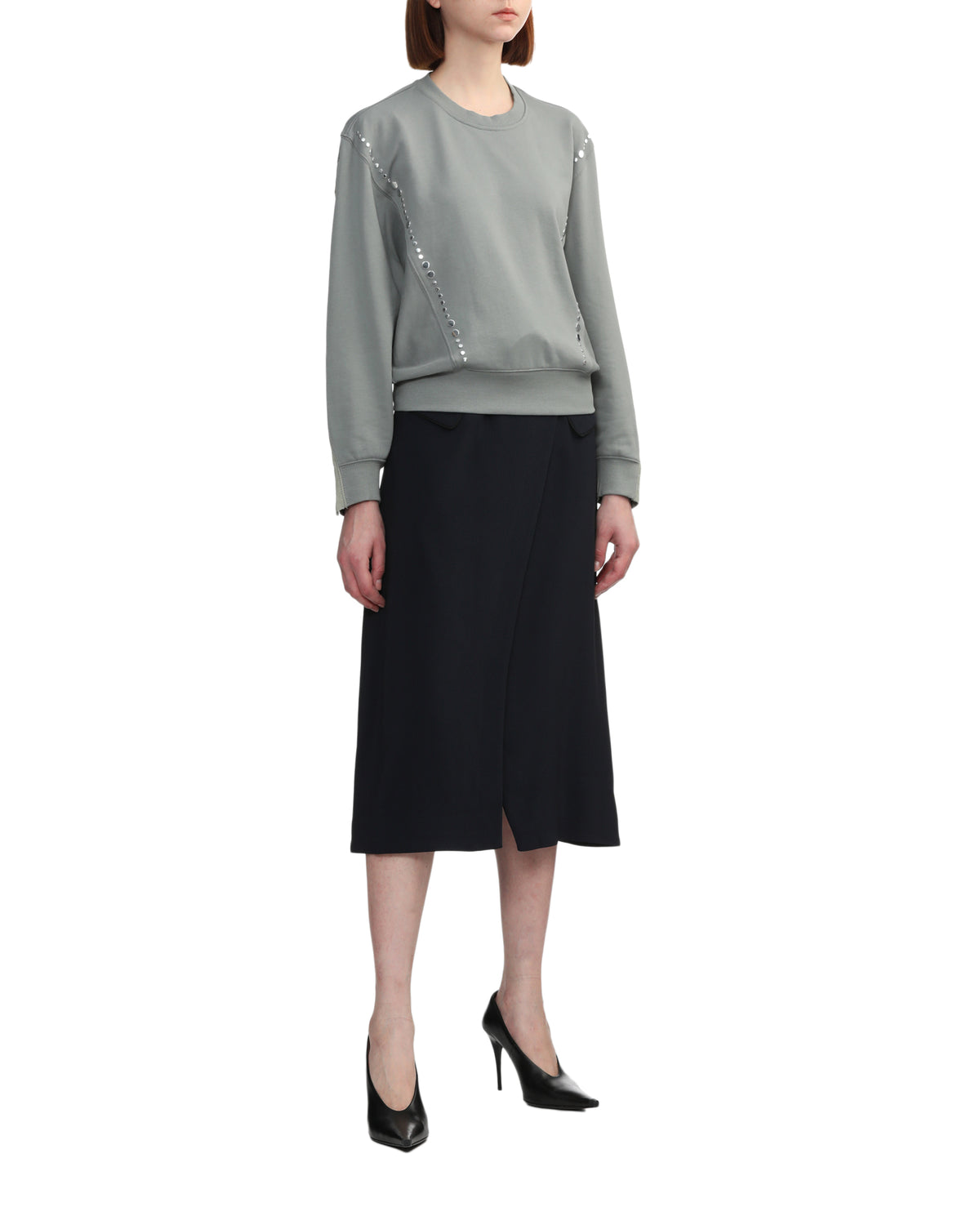 Faux wrap skirt