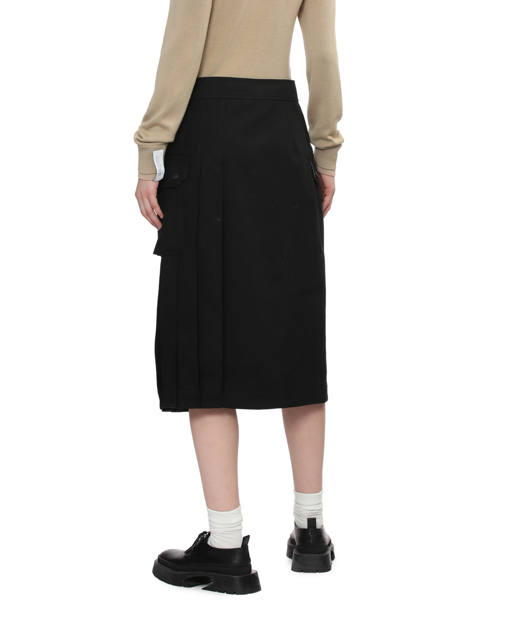 Pleated cargo skirt