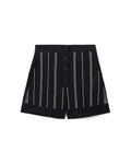 Wave embroidery shorts