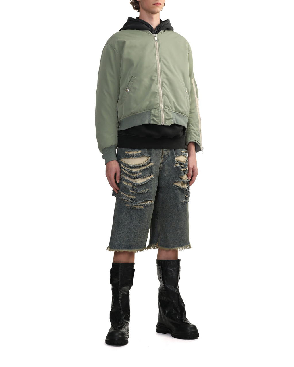 Cropped bomber jacket