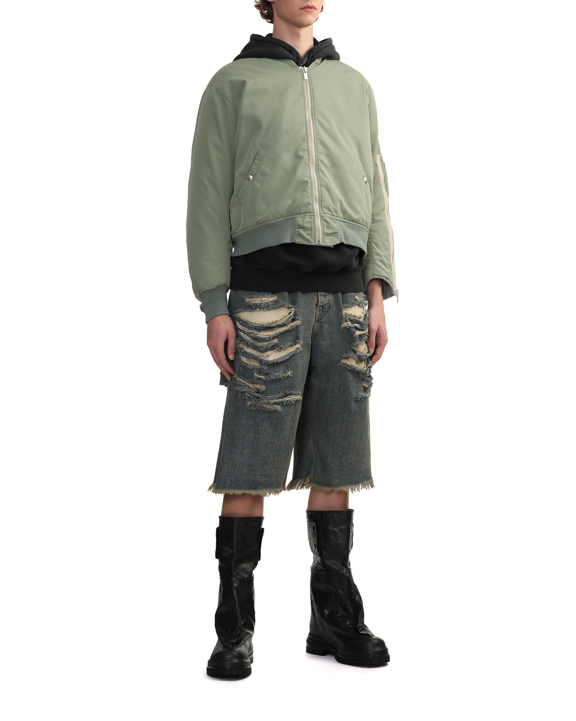 Cropped bomber jacket