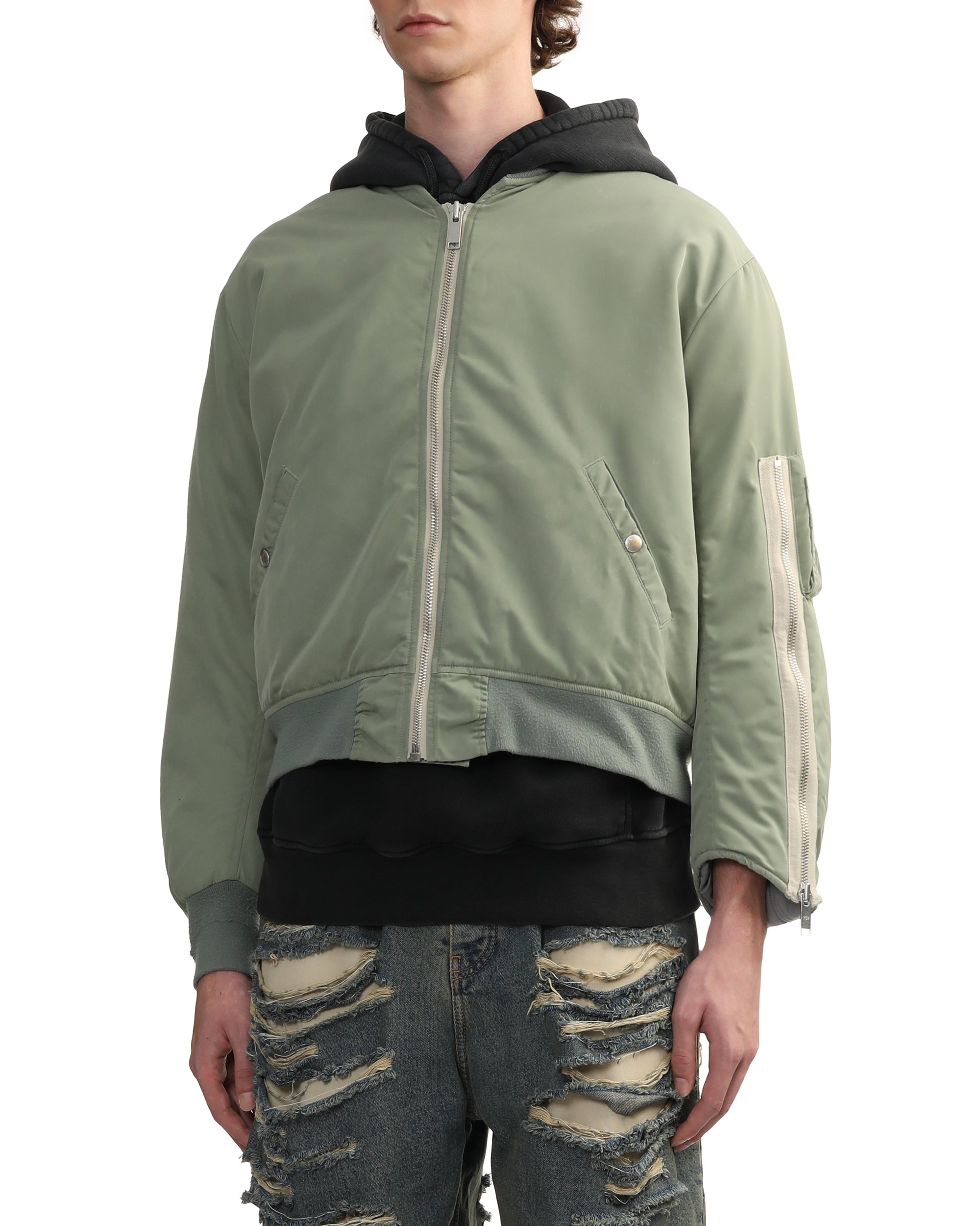 Cropped bomber jacket