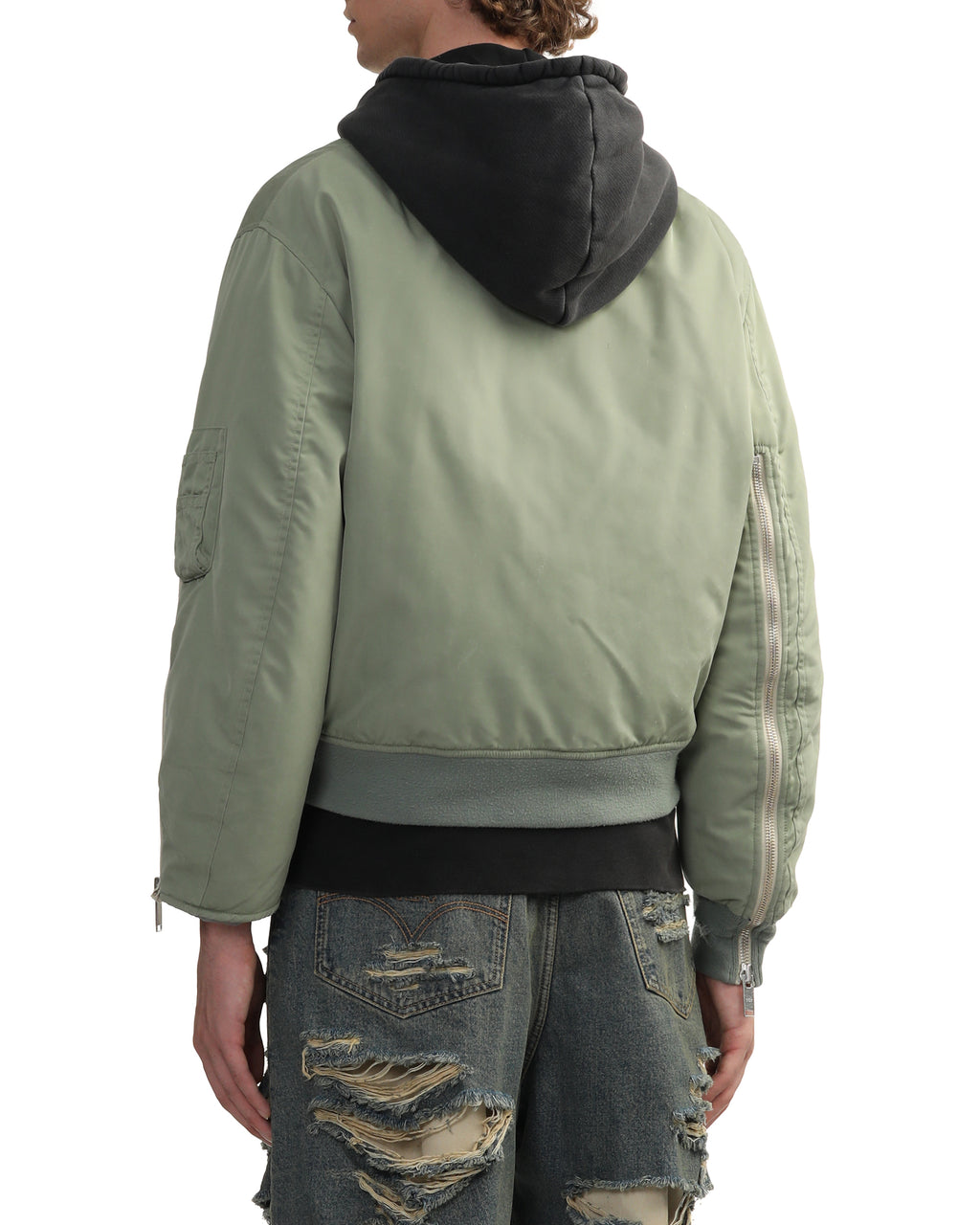 Cropped bomber jacket