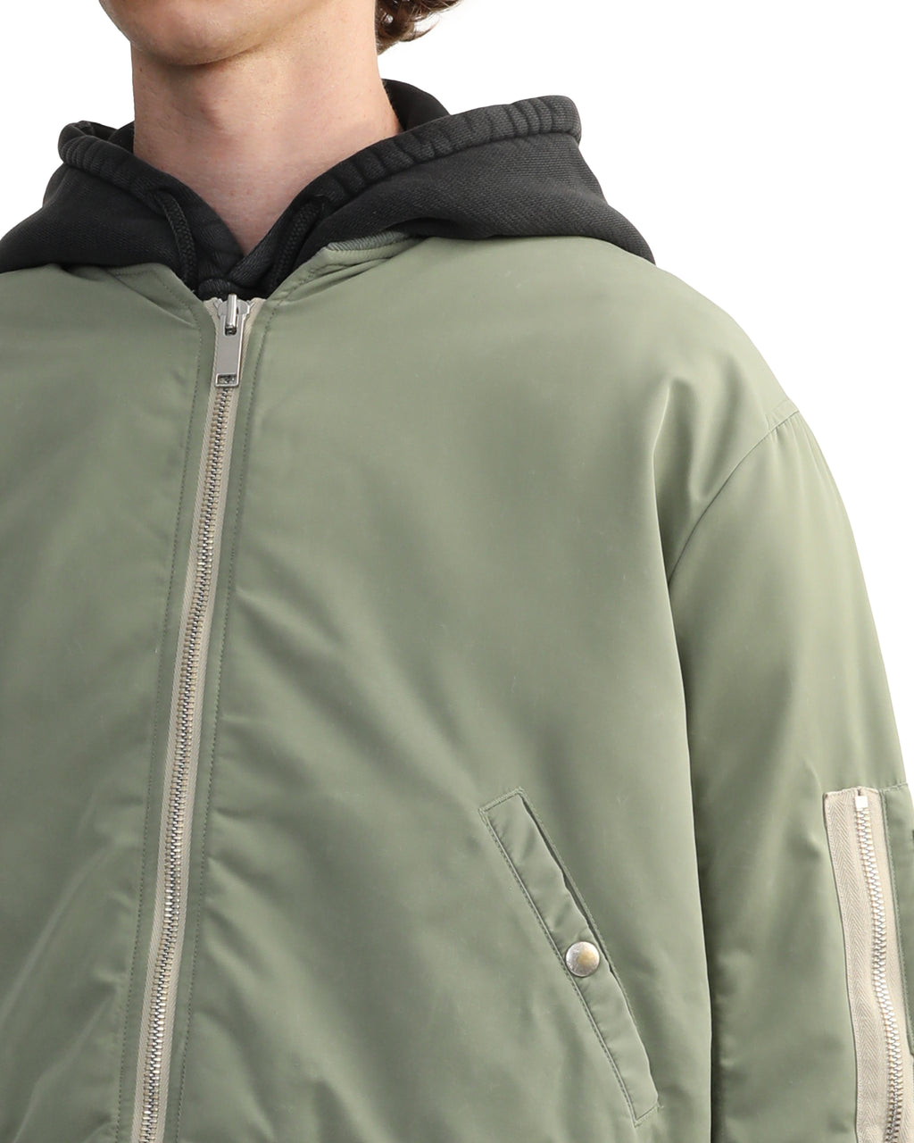 Cropped bomber jacket