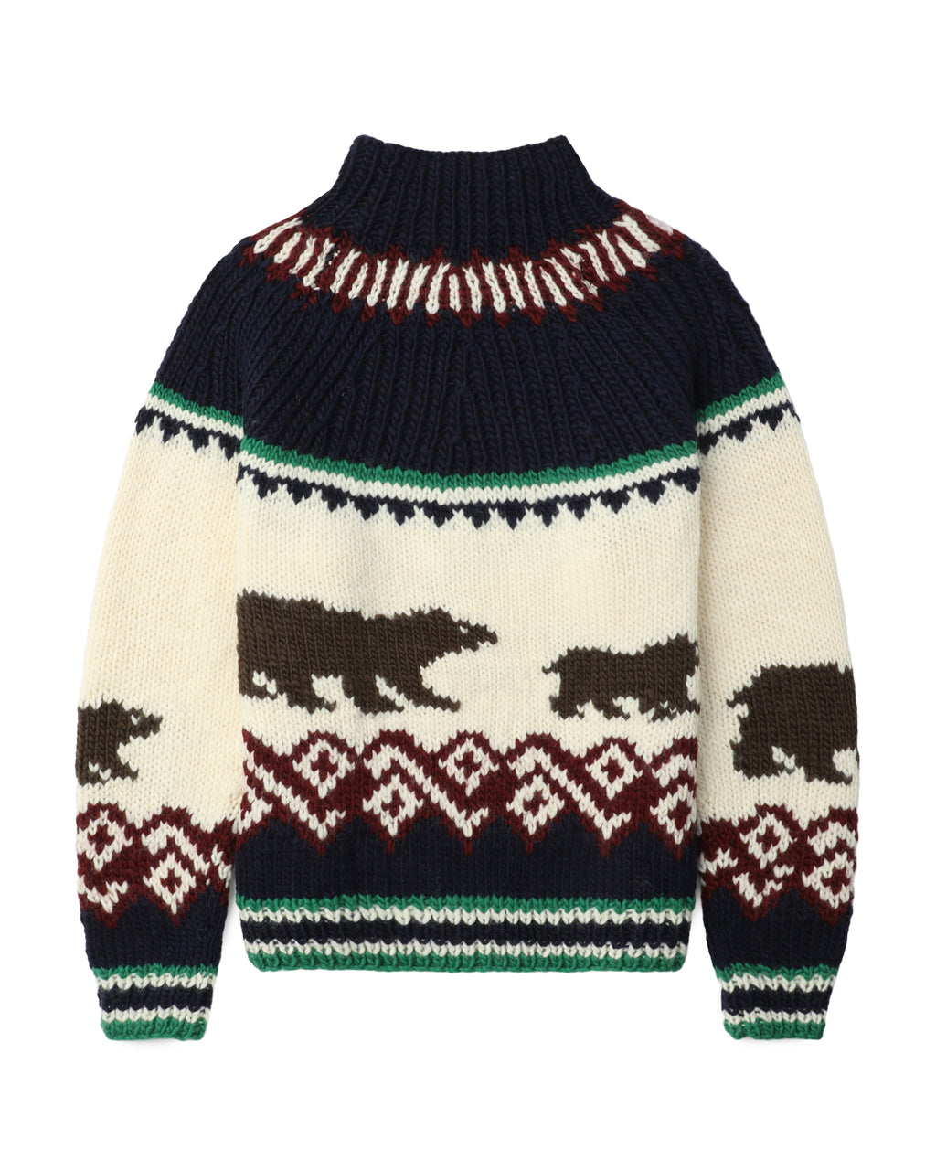 Graphic mock neck knit