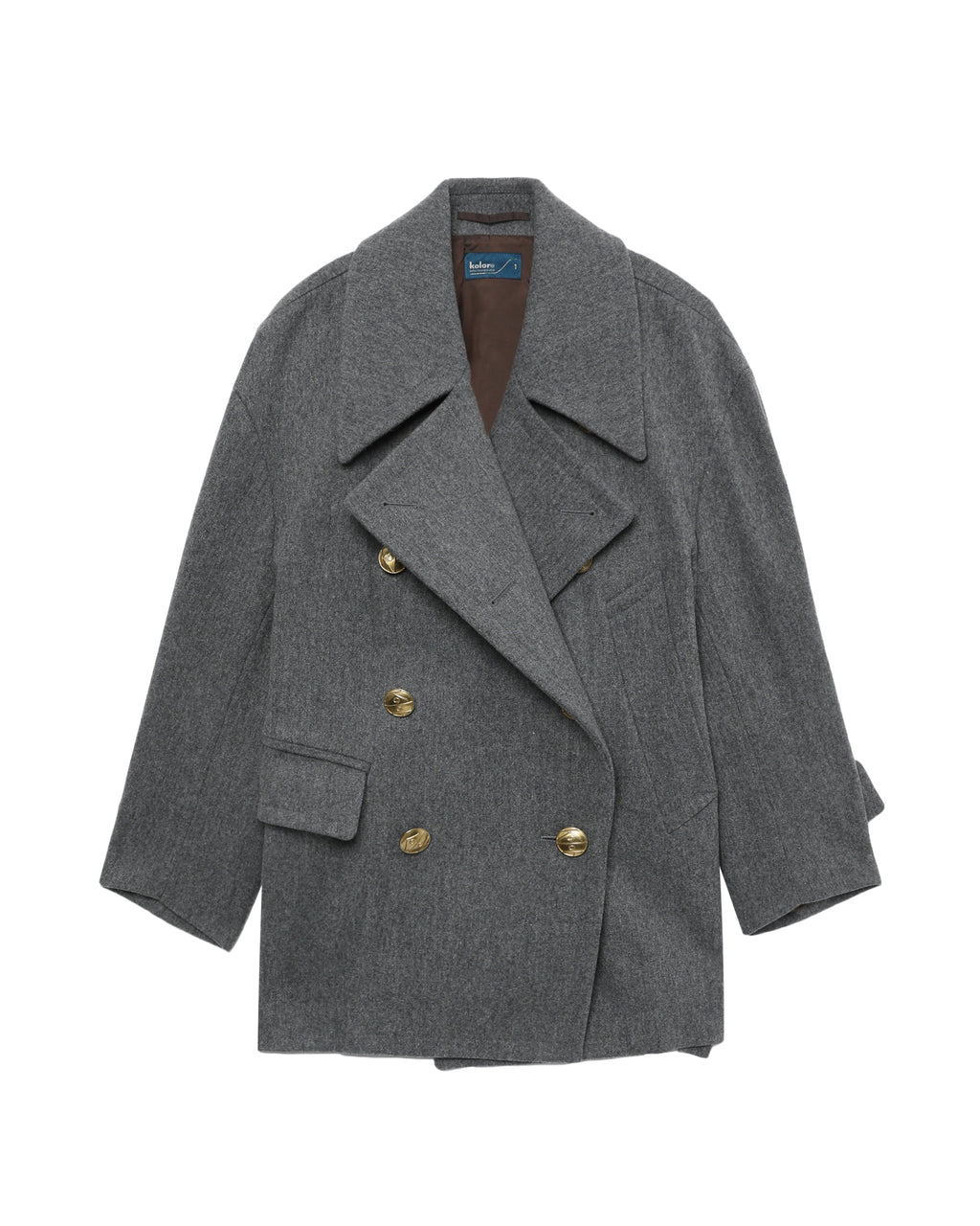 Double-breasted wool coat